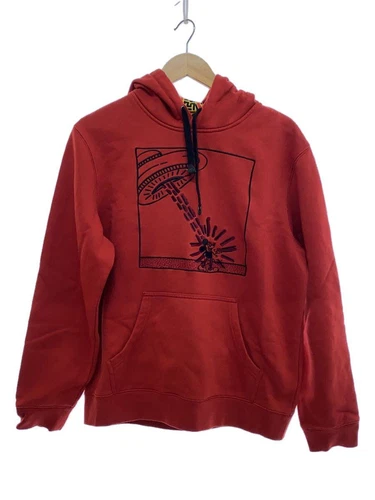 Coach Felpa con Cappuccio L Cotone Rosso Disney Keith Aringa 5470 Usata