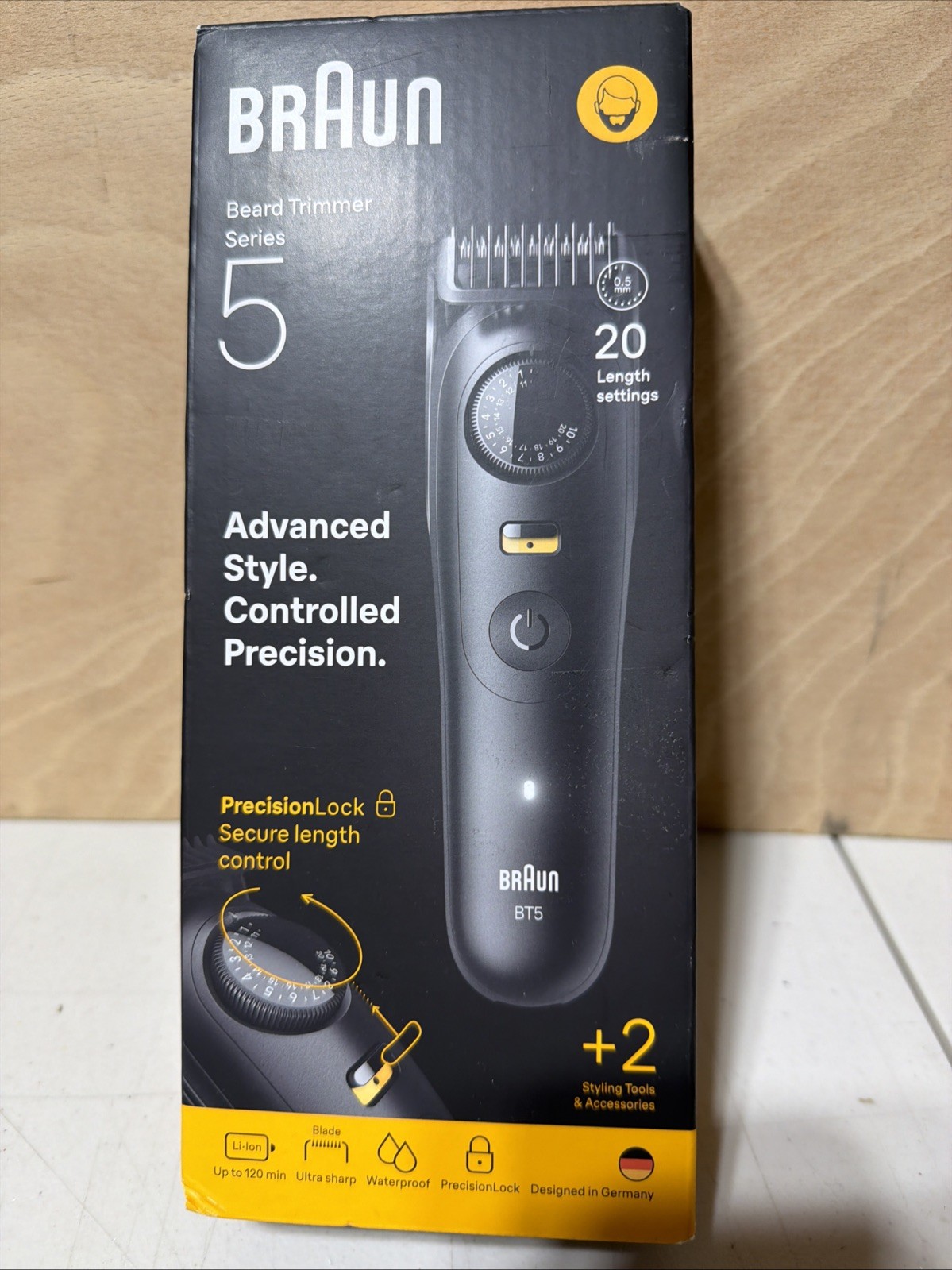 Braun Beard Trimmer Series 5, +2 Styling Tools, 20 Lengths, Sharp Blade, Bt5500, Black,Top Gift Picks - Image 13