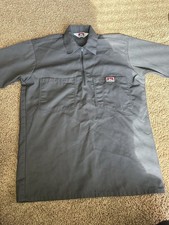 Ben Davis Half Zip Charcoal Short Sleeve Shirt Men  s Size Small