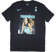 Nike Sabrina Ionescu WNBA New York Liberty T-Shirt YERRRNESCU Black Size L