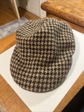 Stetson Harris Tweed Men's Brown Wool Flat Cap/Hat Sz SM