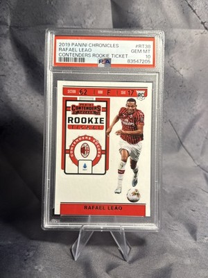 2019-2020 Panini Chronicles Serie A Rafael Leao Rookie Ticket Red RC PSA 10