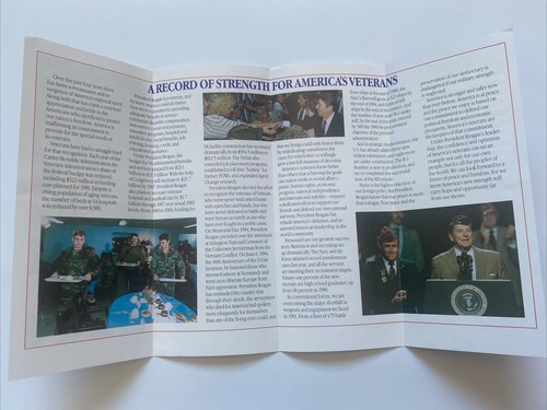 3 Different 1984 President Ronald Reagan Campaign Brochures Pamphlets Bush '84 - Picture 6 of 10