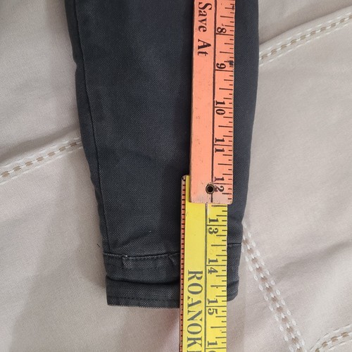 Dickies Outerwear gesteppte isolierte Canvas grau Hoodie Jacke Reißverschluss Druckknopf Größe 4T - Bild 11 von 12