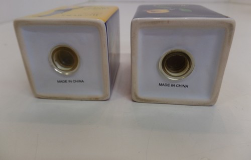 American Atelier Salt & Pepper Shakers Vtg Cafe Milano Scenic Italian Porcelain - Picture 7 of 10