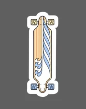 Longboarding Sticker Ocean Waterproof Travel Ocean Beach Tropical Gift NEW