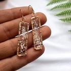 Elegant Dinner Jewellery Transparent Acrylic Rectangle Earrings for Women