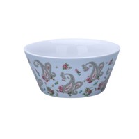 "Krasilnikoff: MüSlischüSsel, Schale \"Paisley Light Blue\" CB551, Porzellan 13,2Cm"