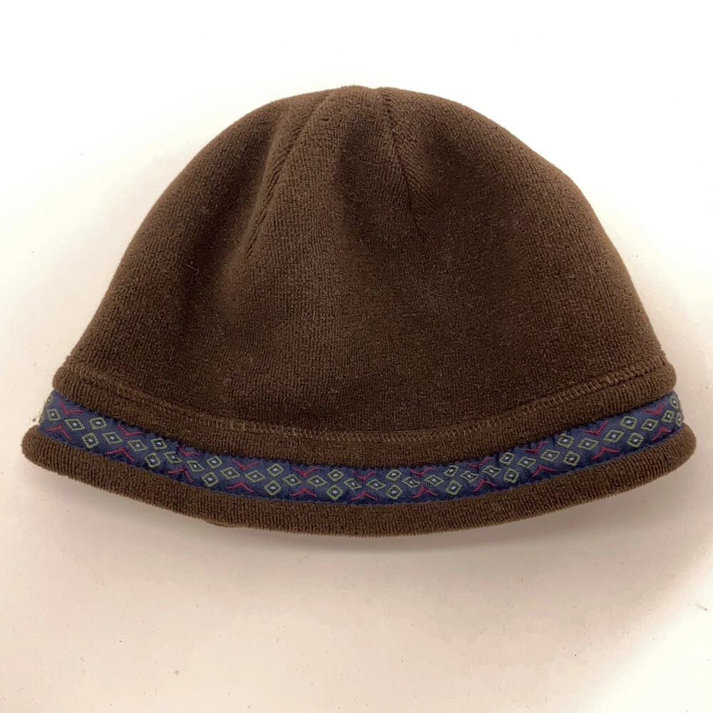 Round Top Mountaineer Brown Fleece Winter Hat Design Band