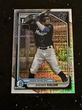 2024 Bowman Chrome #BCP-196 Andres Valor Prospects Mojo Refractors Miami Marlins