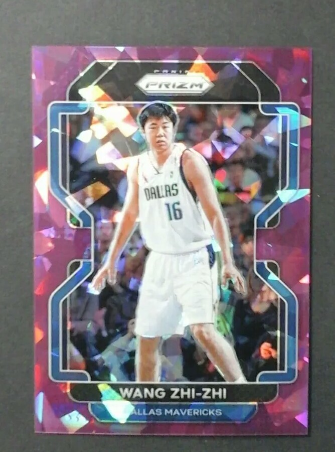2021-22 PRIZM WANG ZHI-ZHI PURPLE CRACKED ICE RC 50/149
