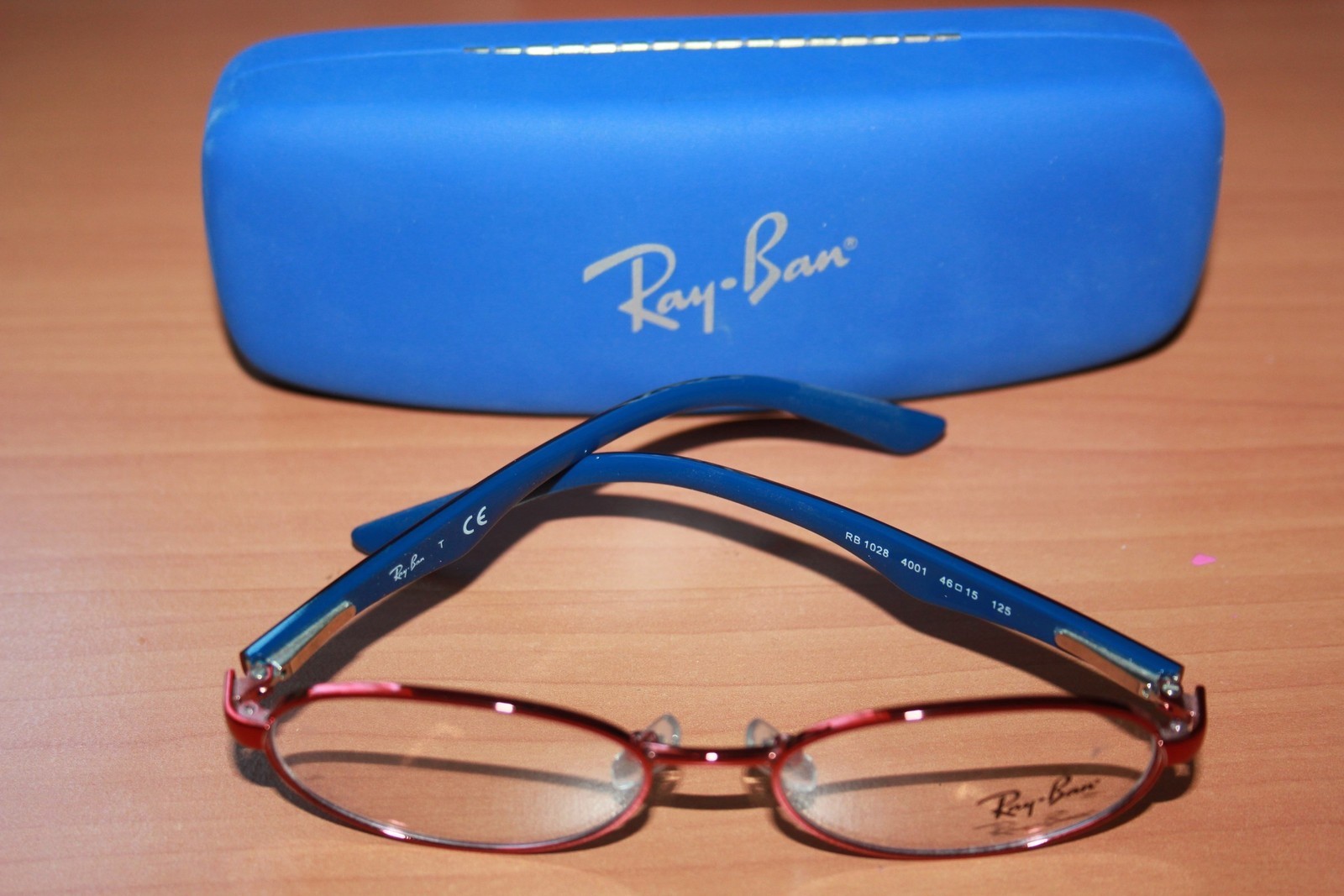 Lunettes de vue Ray-Ban Junior 1028 4001 bicolore rouge et bleu pour enfant