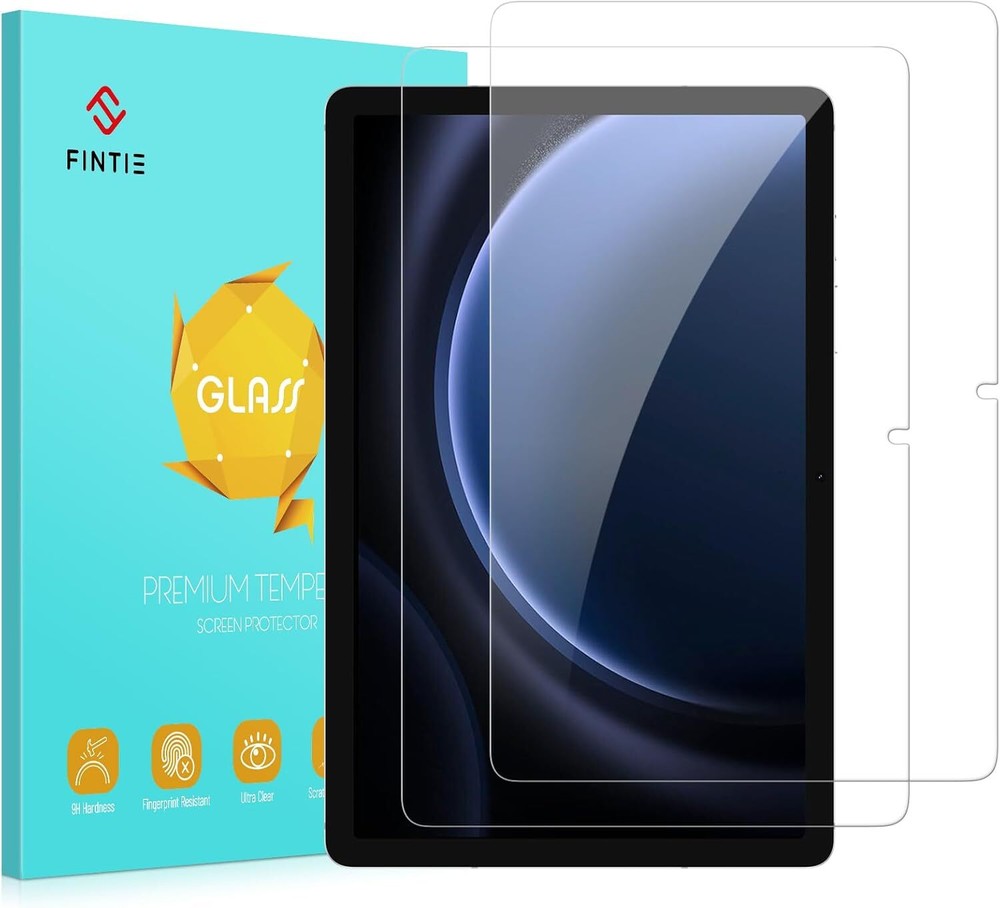 2 Pack 9H Tempered Glass Screen Protector for Samsung Galaxy Tab S9 FE S9 S8 S7