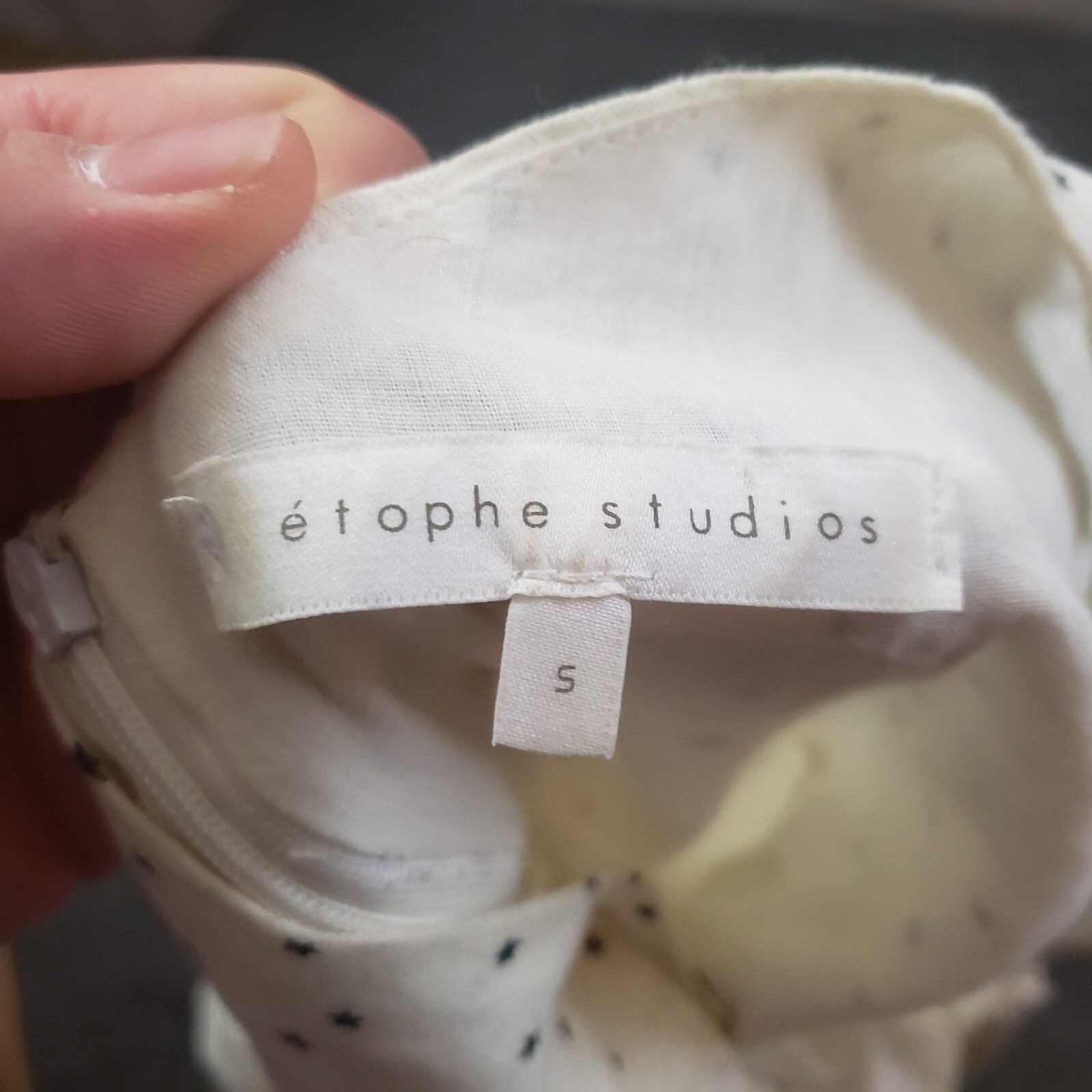 Etophe Studios Dress Womens S Small Off White Tank Mini Short Tie Stars Casual thumbnail 8