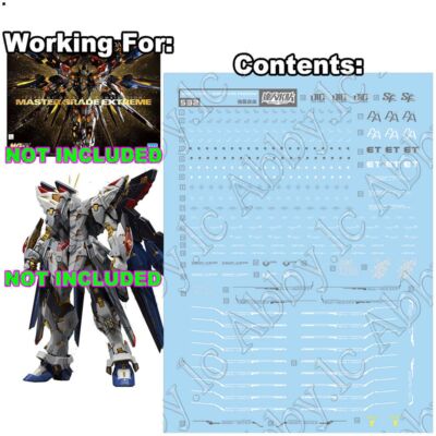 for MGEX 1/100 Strike Freedom Master Grade Extreme DL Model WaterSlide Decal S32