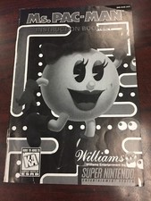 MS. Pac-Man Super Nintendo/SNES Instruction Booklet Manual Only Black and White