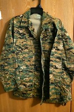 Digital Camo BDU Shirt - Woodland Digital Camo Size Small Regular