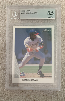1990 Leaf Sammy Sosa RC Rookie #220 BGS 8.5