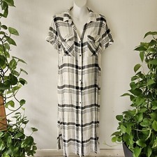 Cloth & Stone Hannah Midi Shirtdress Plaid XS
