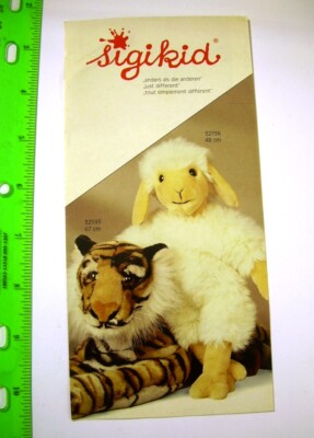 Sigikid 1990s Plush Toy Animal series Samples Catalog * Just Different * models