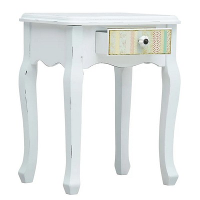 White Shabby Chic Bedside Table Side Drawer Cabinet Nightstand Phone Lamp Stand Ebay