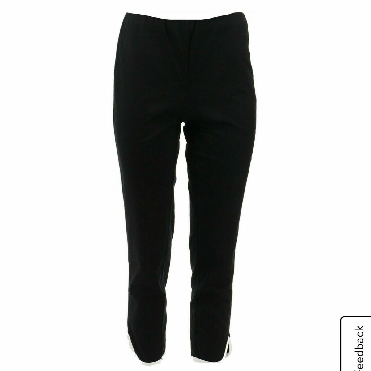New C Wonder Cotton Sateen Crop Pull On Elastic Waist Pants