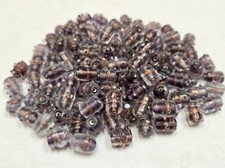 250 PCS PURPLE FANCY TUBE GLASS GLASS BEADING BEADS 10MM T-3137