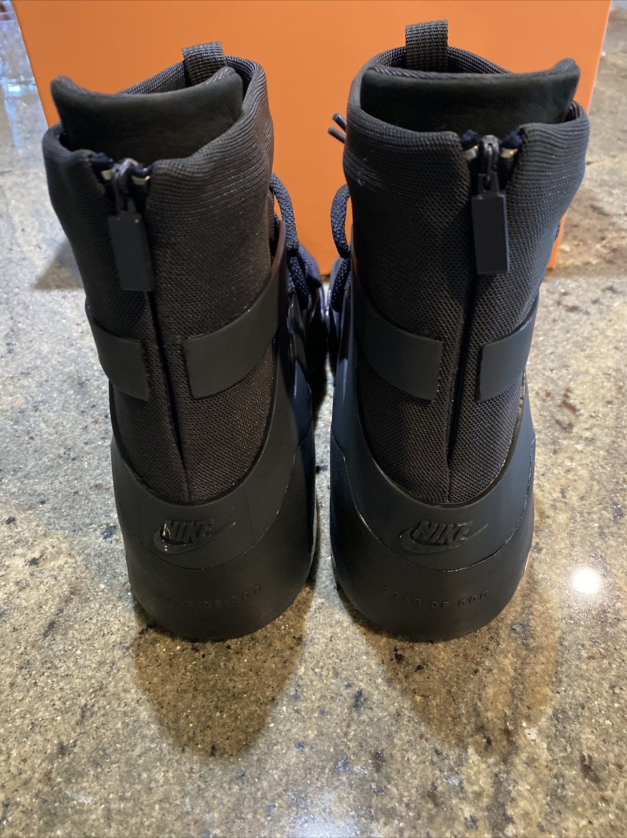 Size 12 - Nike Air Fear of God 1 Triple Black 2020 Deadstock Size 12 - Nike Air Fear of God 1 Triple Black 2020 Deadstock