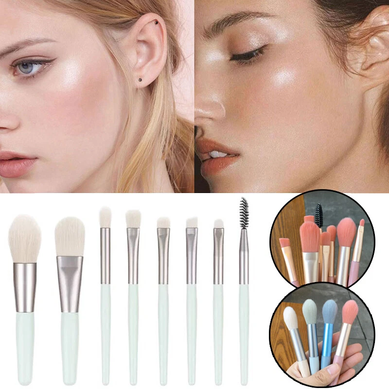 8Pcs Pack Makeup Brush Set Soft Bristle Blusher Eyeshadow Brush Makeup Tools