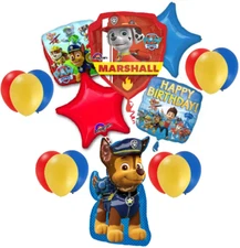 Paw Patrol Birthday Party Balloon Bouquet Decorations Chase Marshall DogBirthday