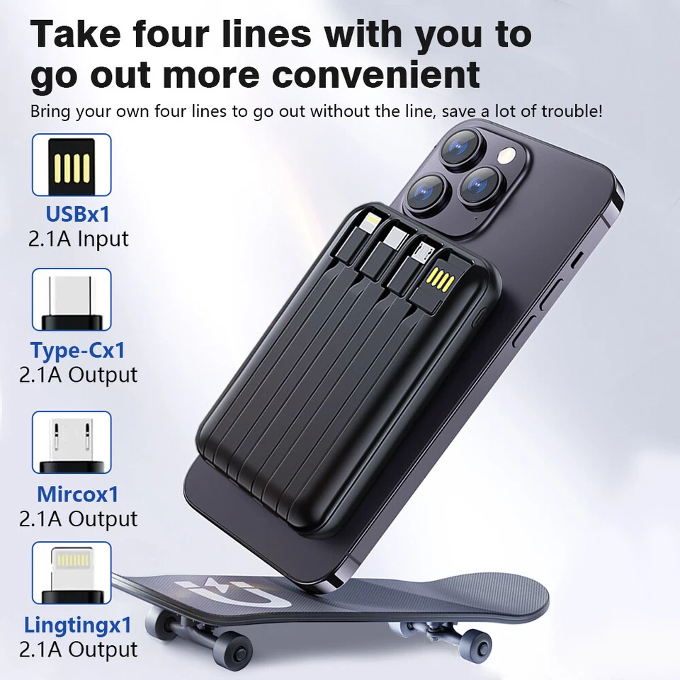 20000mAh Power Bank Magnetic Wireless Charger Battery Pack for IPhone & Android - Image 4 of 4