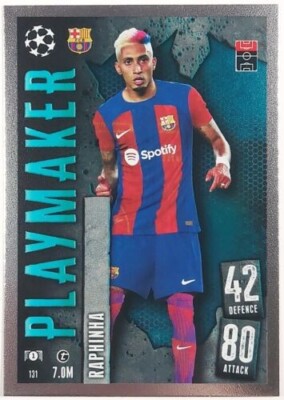 Match Attax 2023/2024 23 24 Raphinha Barcelona Playmaker