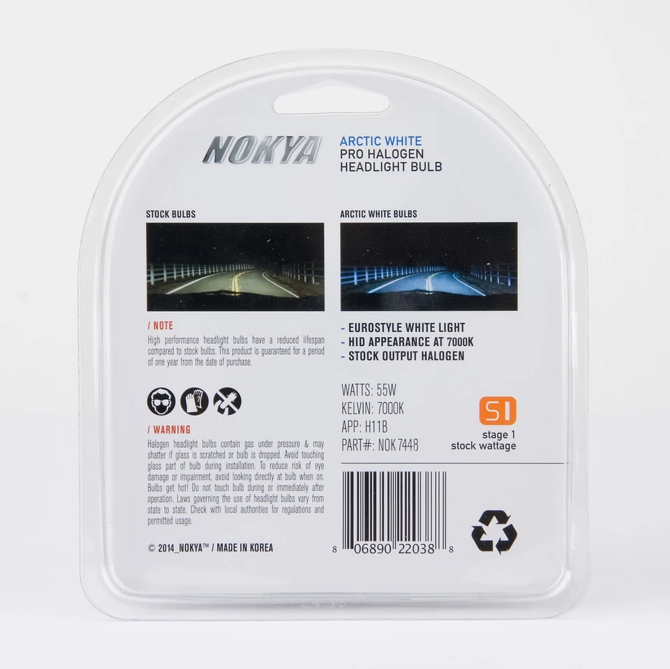 Lâmpada de substituição Nokya 7000K branca H11B Nok7448 55W duas lâmpadas farol feixe baixo - Imagem 3 de 4