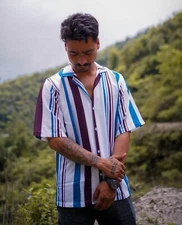 DUNI Striped casual Shirt For Men