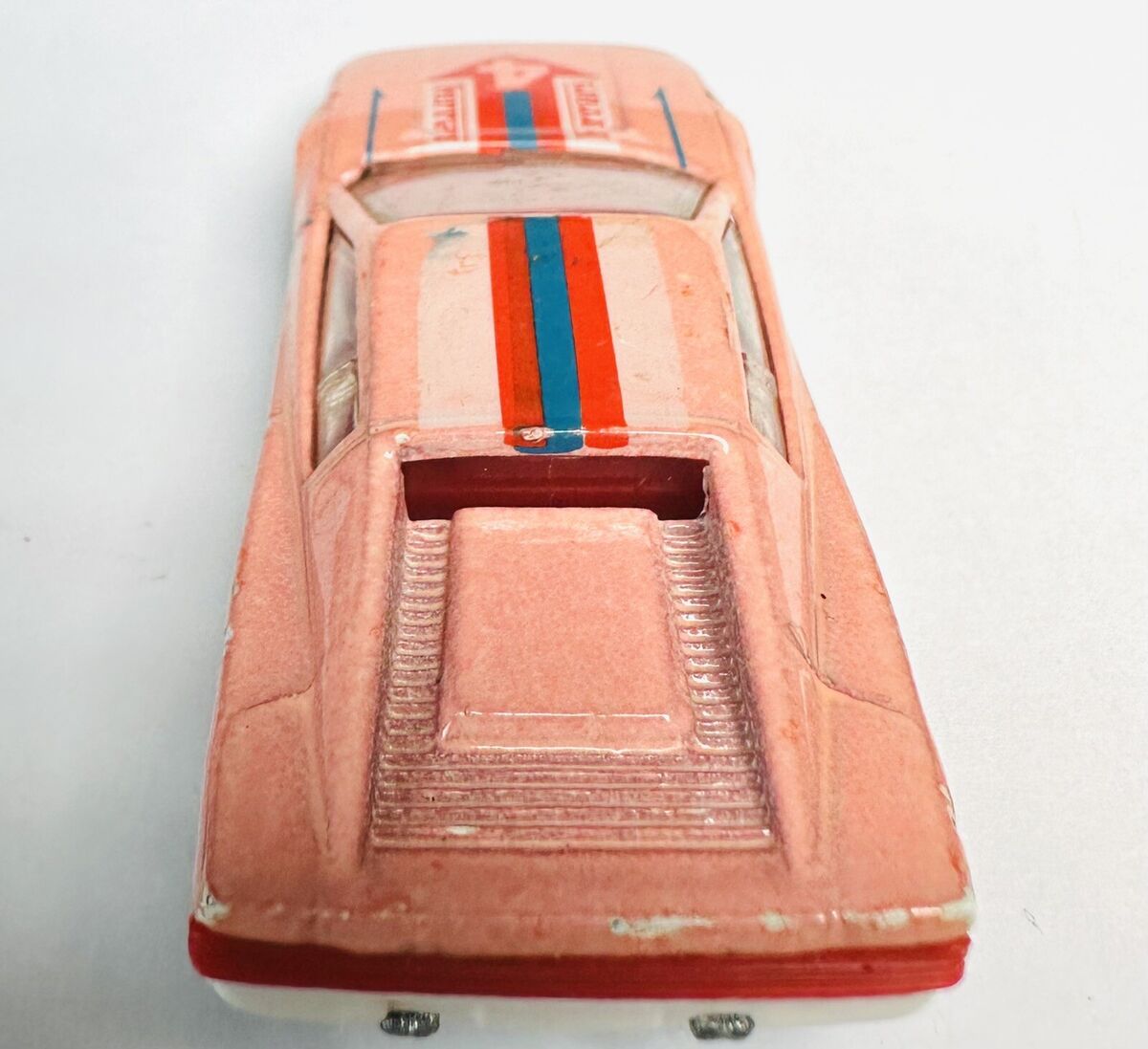 Vintage 1986 Hot Wheels Ferrari Testarossa Light Pink Color