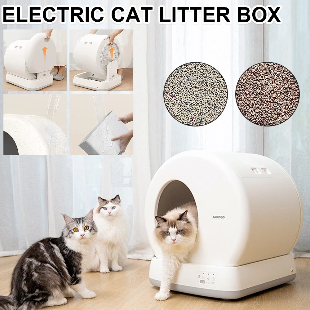 Electronic cat top litter tray