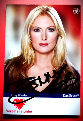 Jenny Winkler -  Deutsche Schauspielerin - Karte mit Original-Autogramm - Top !