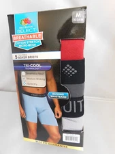 Fruit of the Loom Men's Breathable Boxer Briefs 5 Pair Pack Size M 32-34