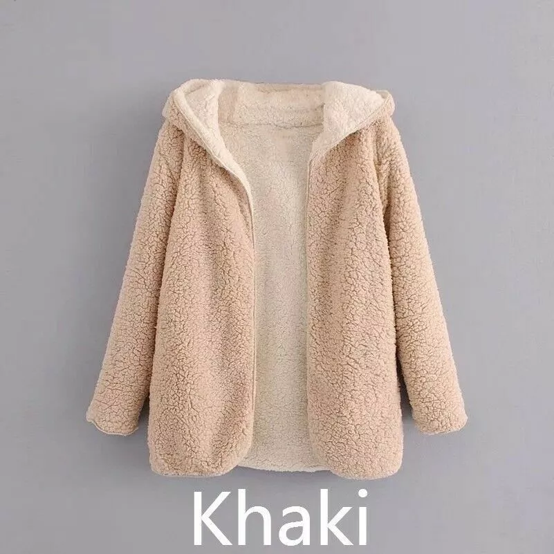 Faux lamb top wool coat