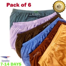 Pack of 6 Silky Nylon Underwear Vintage Transparent Size XL Panties Briefs High