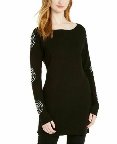 petite black tunic top