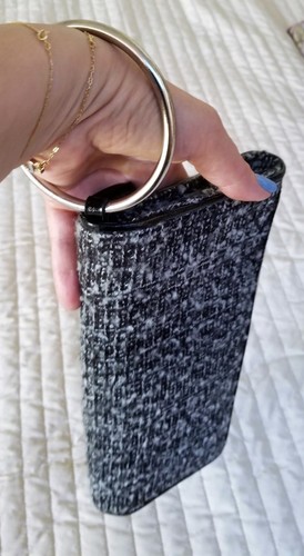 MEXX VINTAGE TWEED WIE JEDEN ABENDTASCHE HANDTASCHE CLUTCH HANDGELENKRINGHALTER - Bild 6 von 7