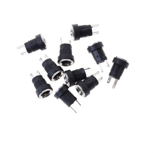10Pcs DC-022B Power Supply Jack Socket Female Panel Mount Connector 5.5*2.1mm:ti - Picture 3 of 6