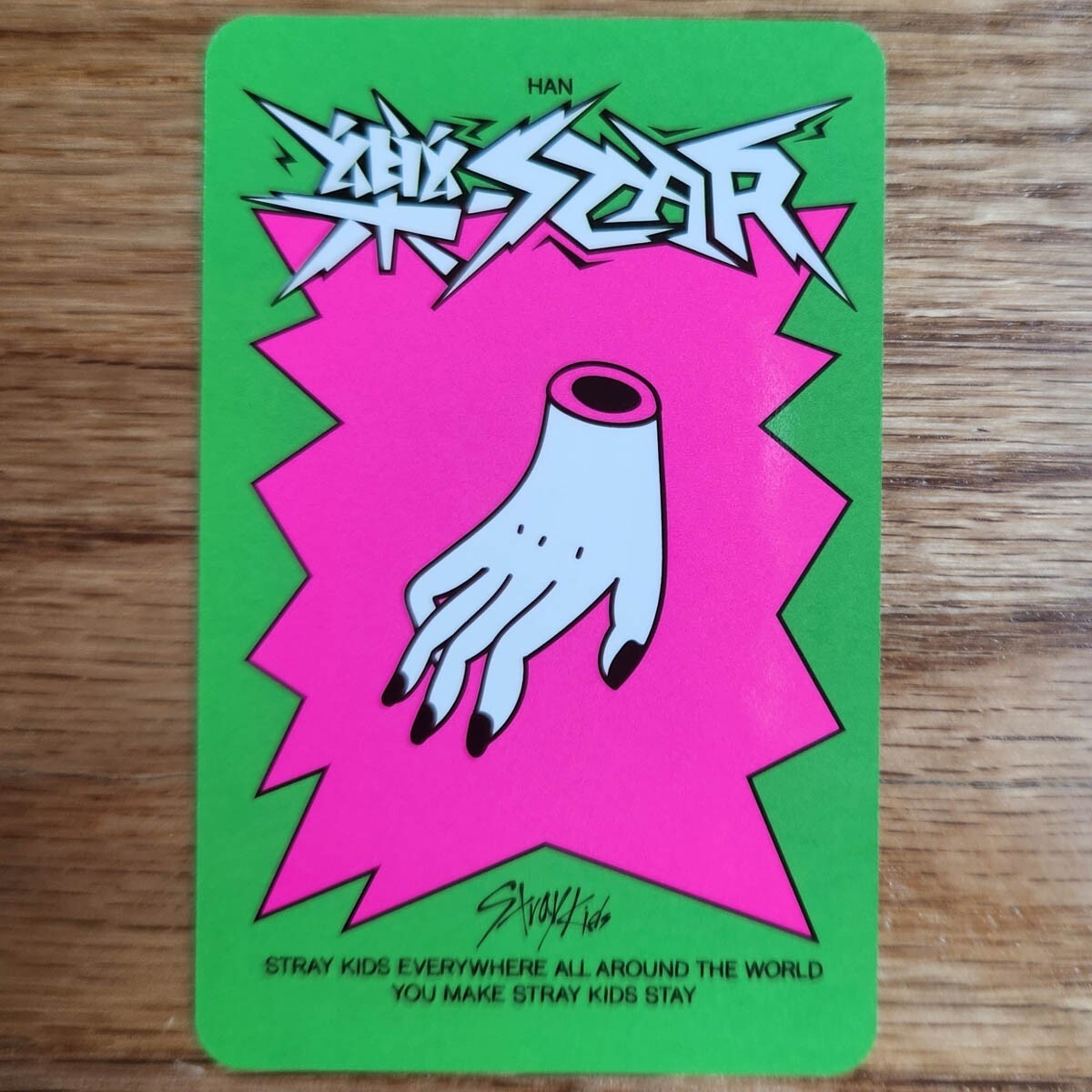 Han Official Photocard Stray Kids Rock Star Headliner Version