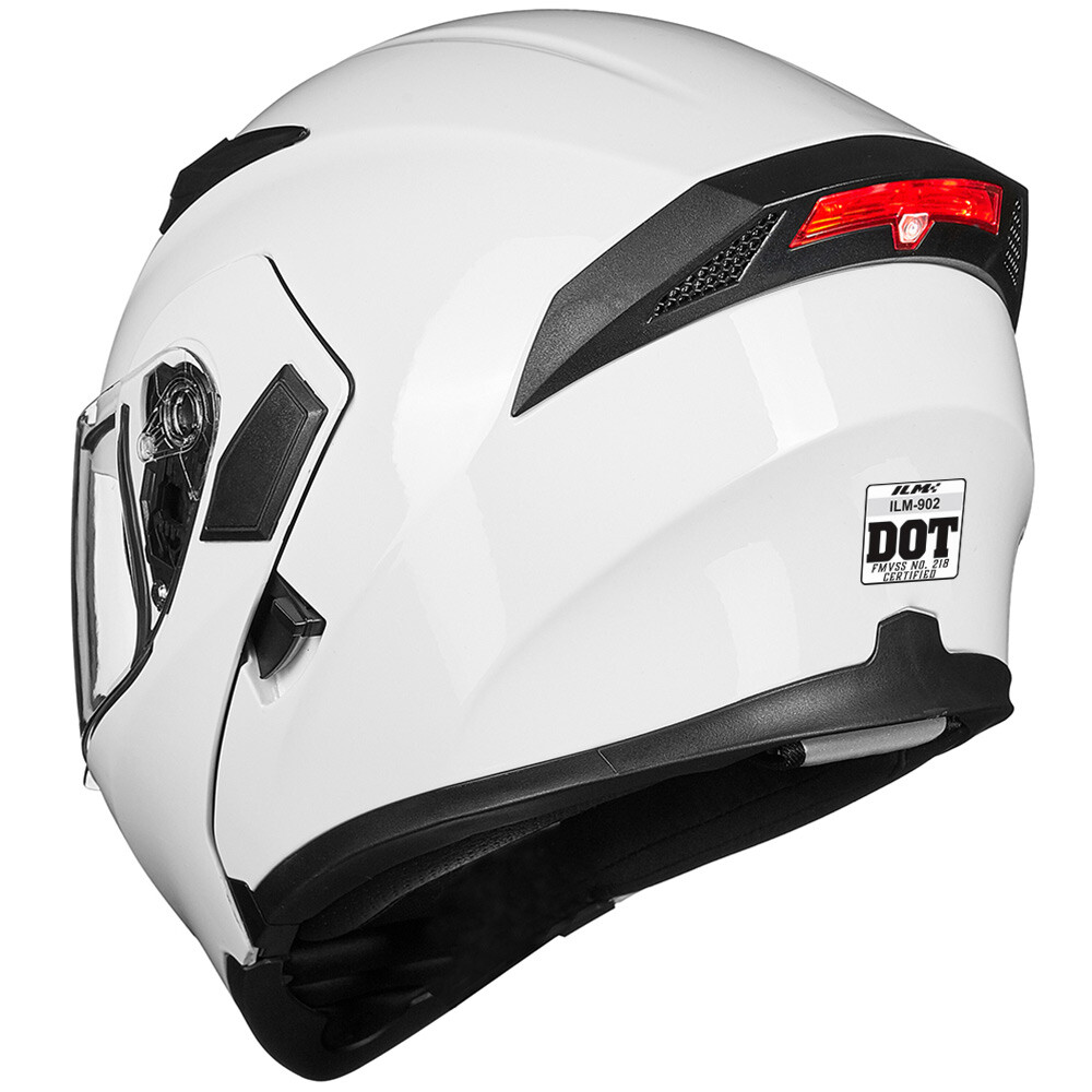 ILM Modular Full Face Motorcycle Helmet LED Adults Snowmobile Helmet DOT 902L