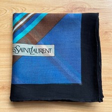 HANDKERCHIEF VINTAGE MEN'S ART BLUE STRIPED LINE COTTON POCKET SQUARE 20" A-0644