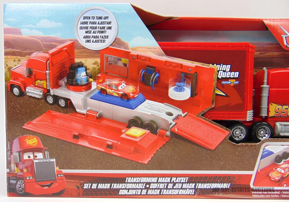 NEW DISNEY PIXAR CARS TRANSFORMING MACK PLAYSET 2 IN 1 GUIDO HDC75 2021 MATTEL - Изображение 3 из 4