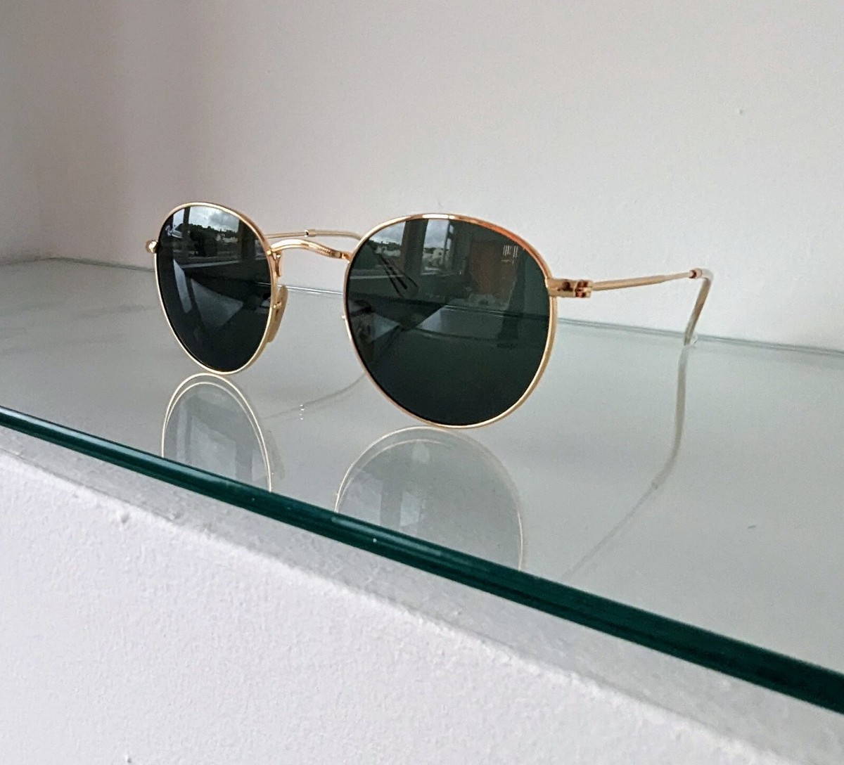 50mm Rb3447n 001 Ray-Ban Sunglasses Round Metal RB3447