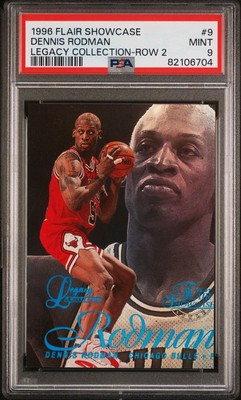 1996 Flair Showcase Dennis Rodman Legacy Row 2 /150 PSA 9 Chicago 