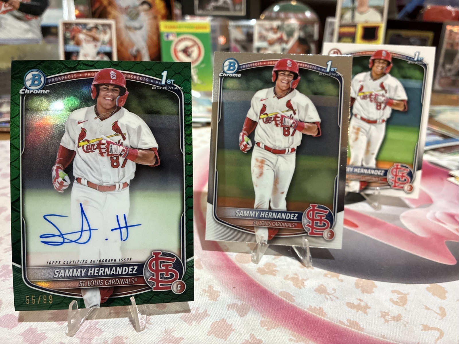 Sammy Hernandez 1st Auto /99 Green Reptilian 2025 Bowman Chrome Refractor +2